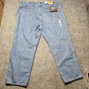 New Real Ranch Workwear Jeans Men's Sz 50x30 Relaxed Straight Leg Denim Medium